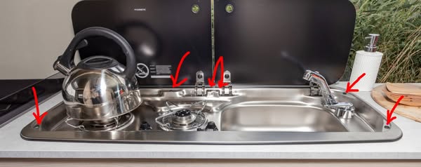 Hob/Sink Screw Covers (set)